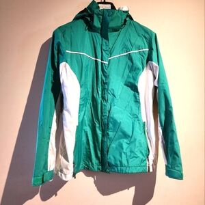 Columbia Women’s Green & White Lightweight Windbreaker Jacket